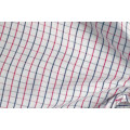 Rouge/marine contrôles minces fils teinté tissu pour chemises